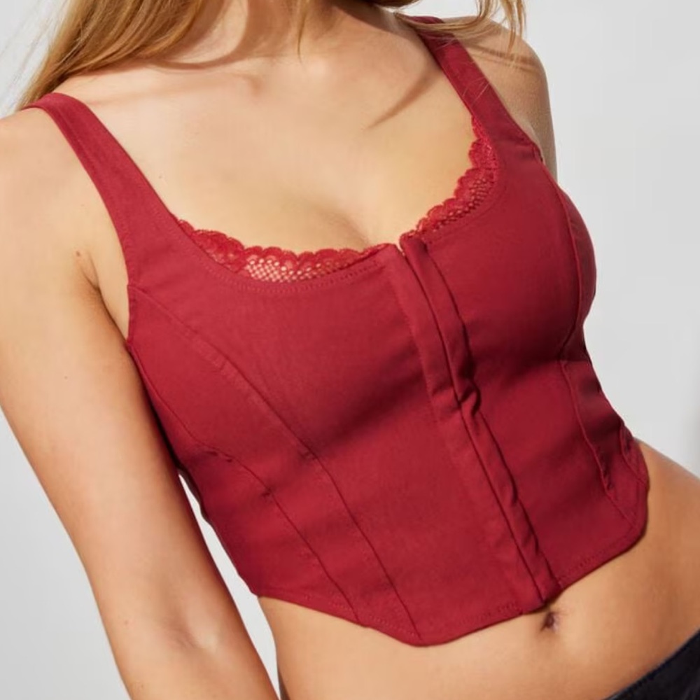 NWT Garage Faye Lace Trim Bustier